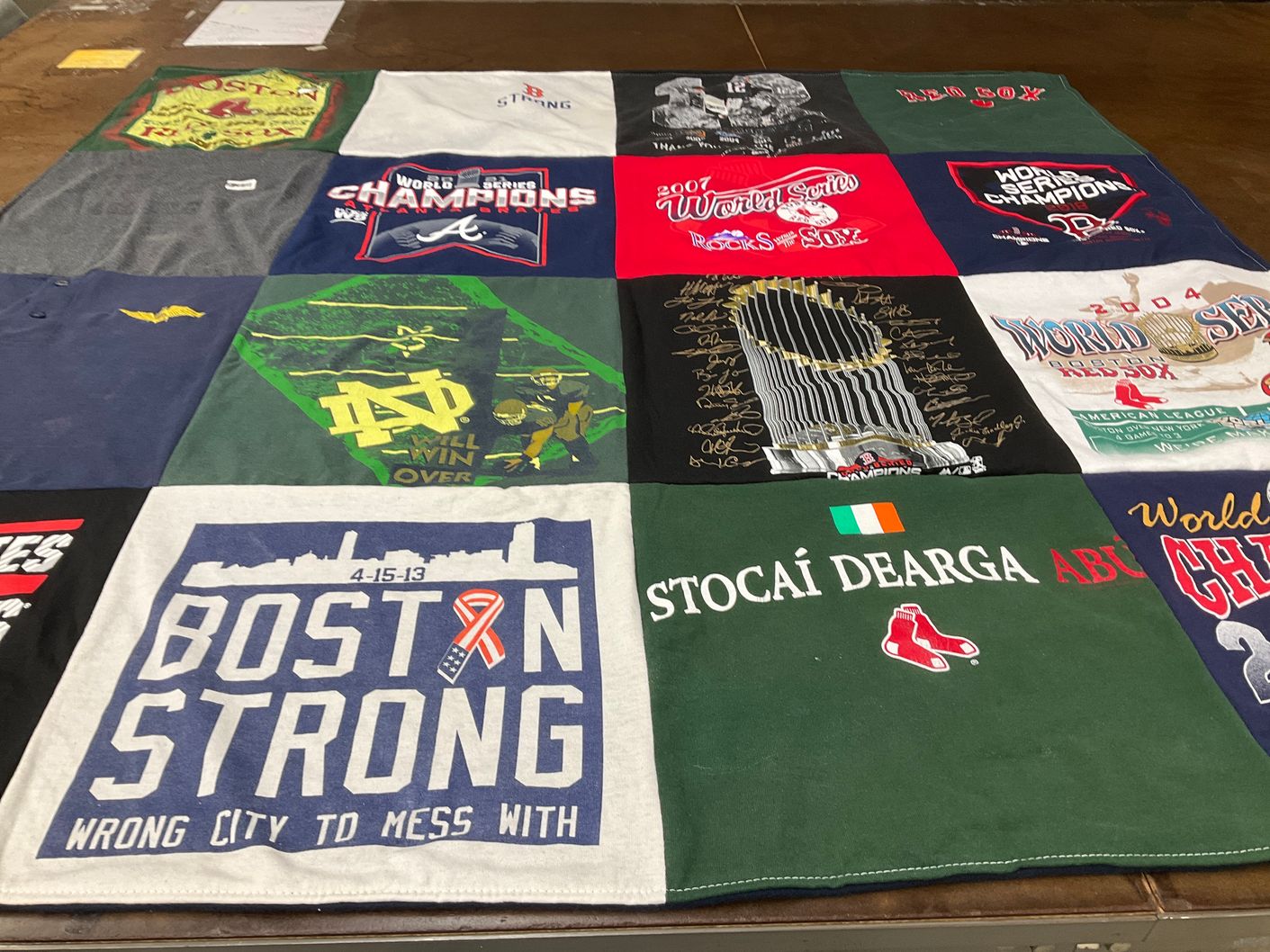 T-shirt quilt featuring boston red sox by Brian from NC