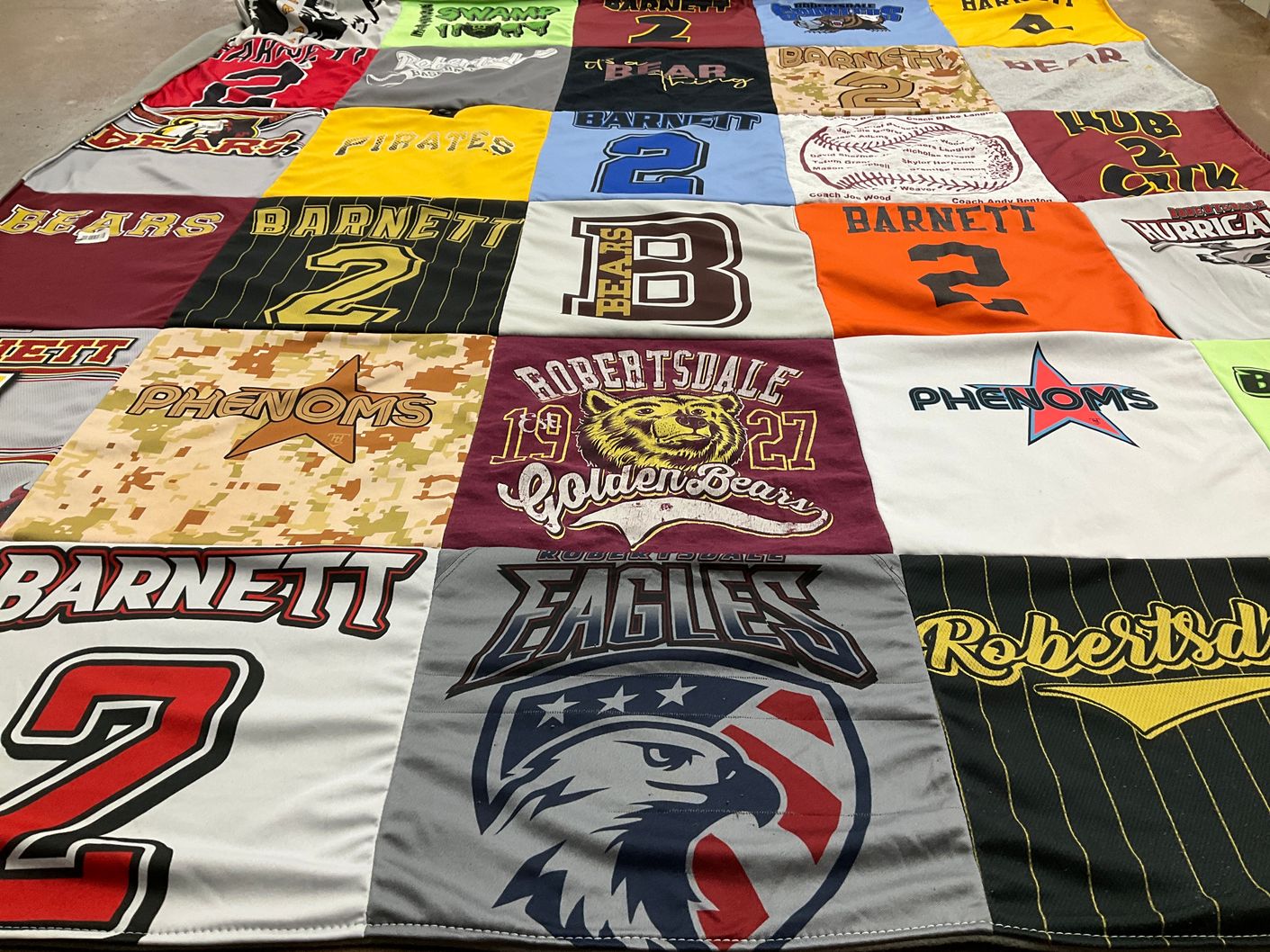 T-shirt quilt from robertsdale high school by Mary from AL