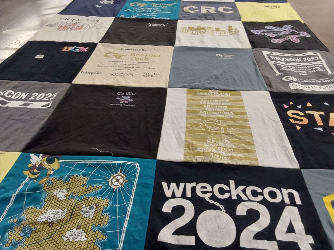 T-shirt quilt from georgia institute of technology by Danielle from CT