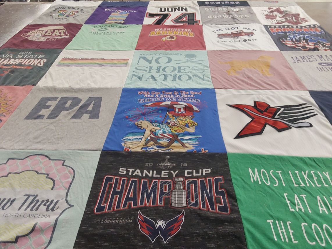 T-shirt quilt featuring washington capitals by Alexandra from VA