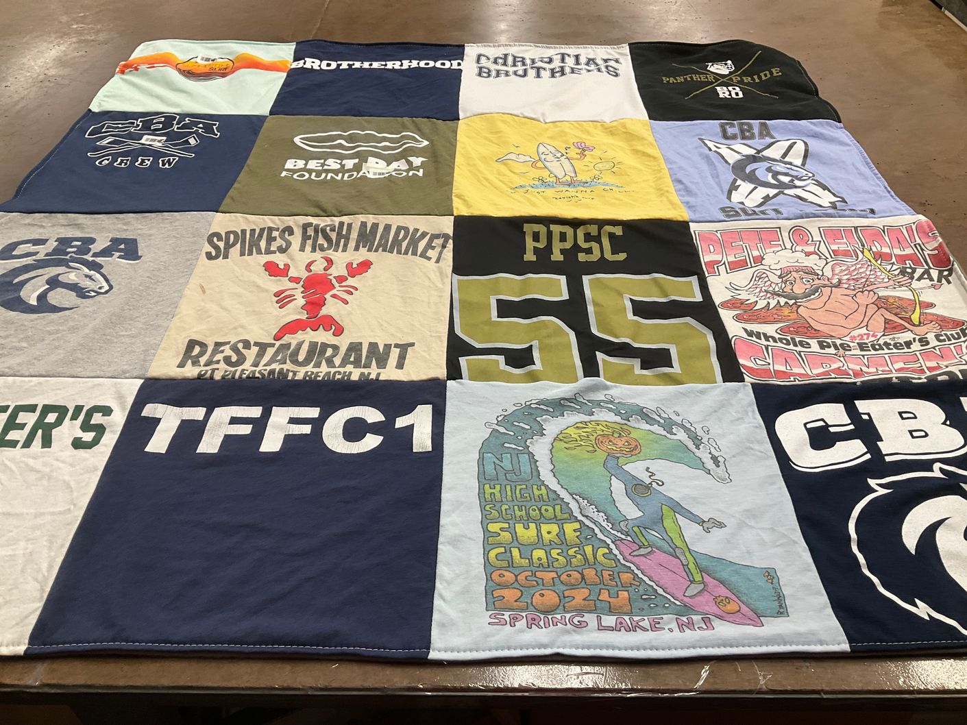 T-shirt quilt featuring christian brothers academy by Kelly from NJ