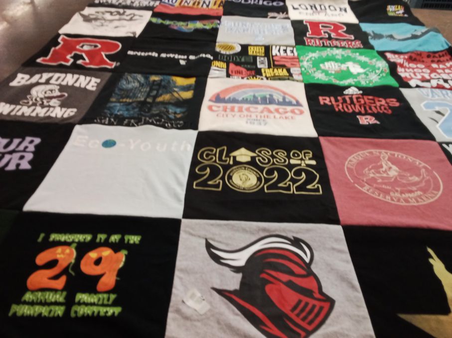 T-shirt quilt featuring rutgers rowing, rutgers knights by Kasandra from NJ