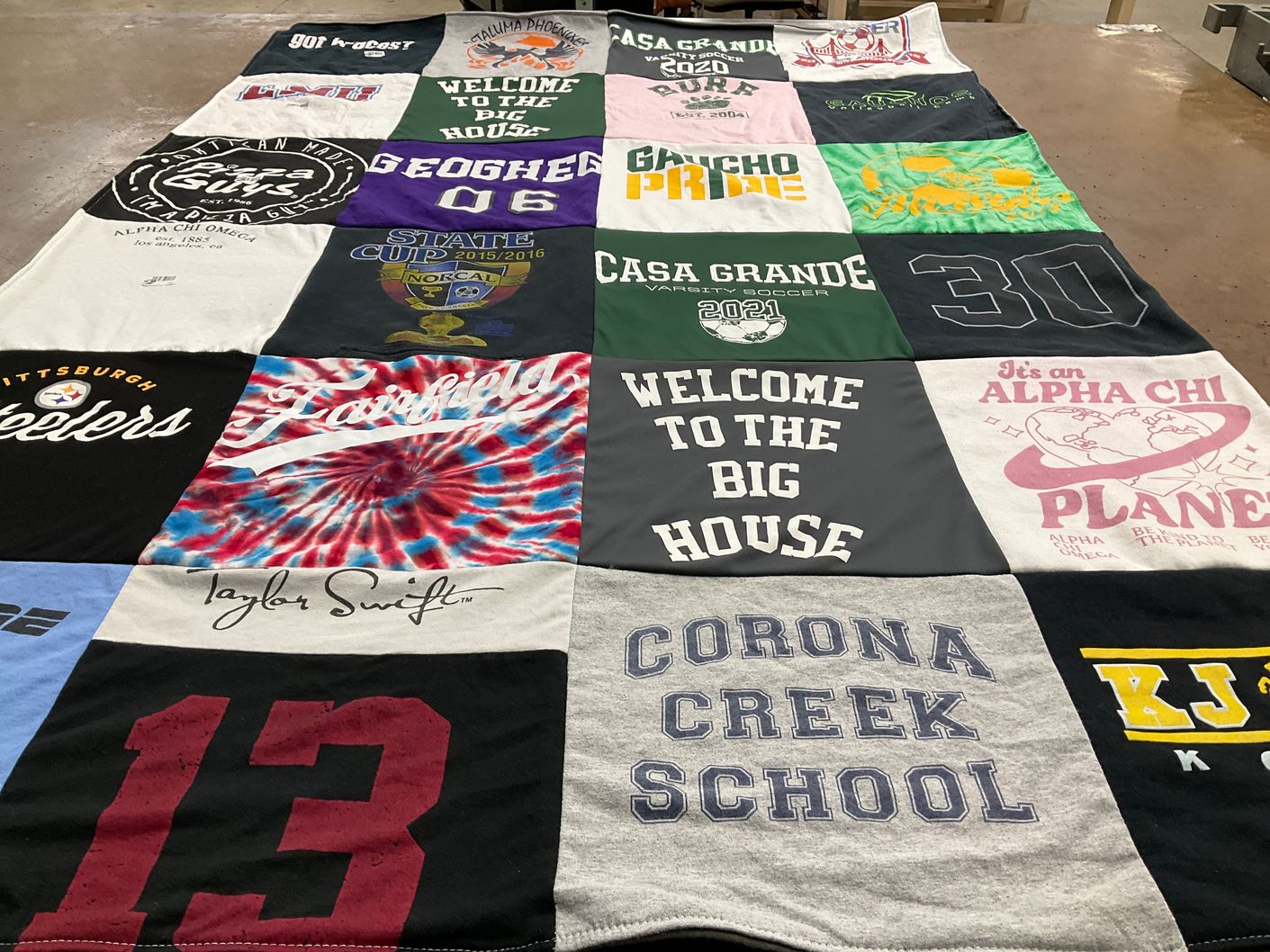 T-shirt quilt featuring pittsburgh steelers by Tara from CA
