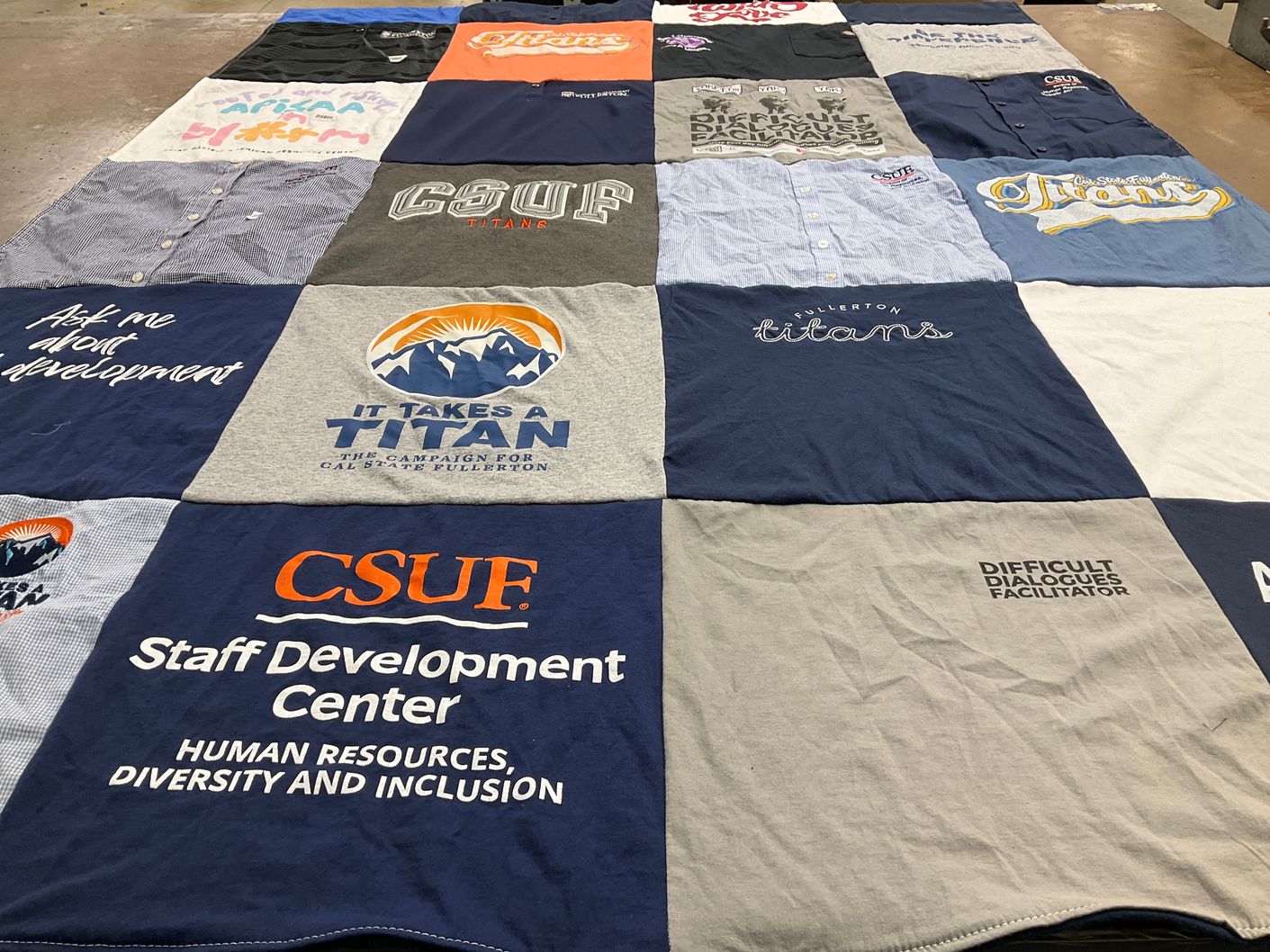 T-shirt quilt featuring california state university fullerton titans by Leanna from CA