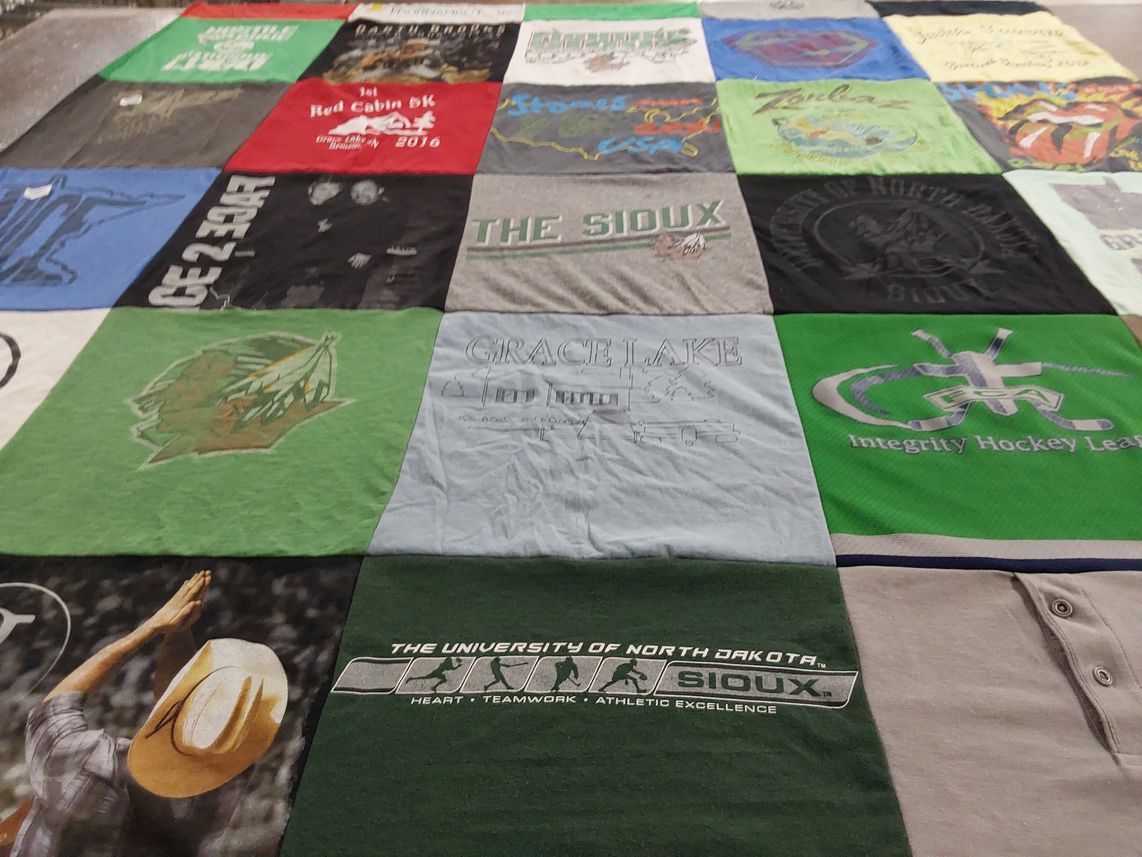 T-shirt quilt featuring sioux by Benjamin from MN