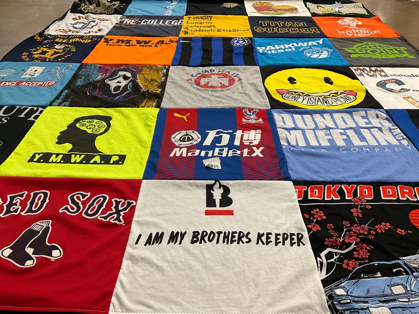 T-shirt quilt featuring boston red sox by J from MA