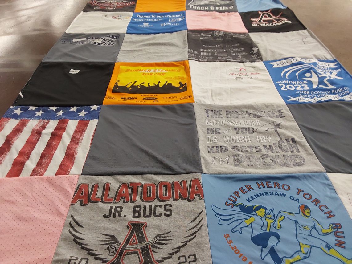 T-shirt quilt from allatoona high school by Sarah from GA