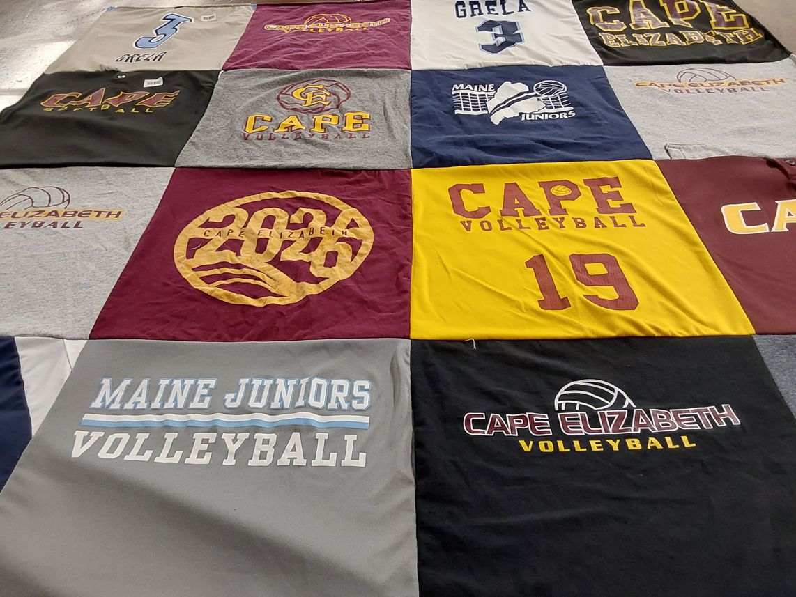 T-shirt quilt from cape elizabeth high school by Tracey from ME