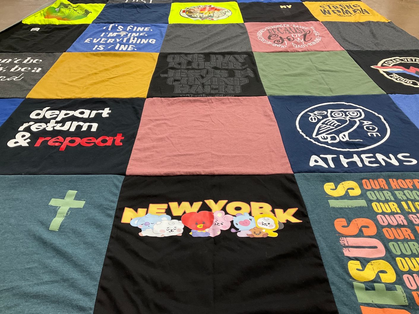 T-shirt quilt from athens university by Melissa from GA