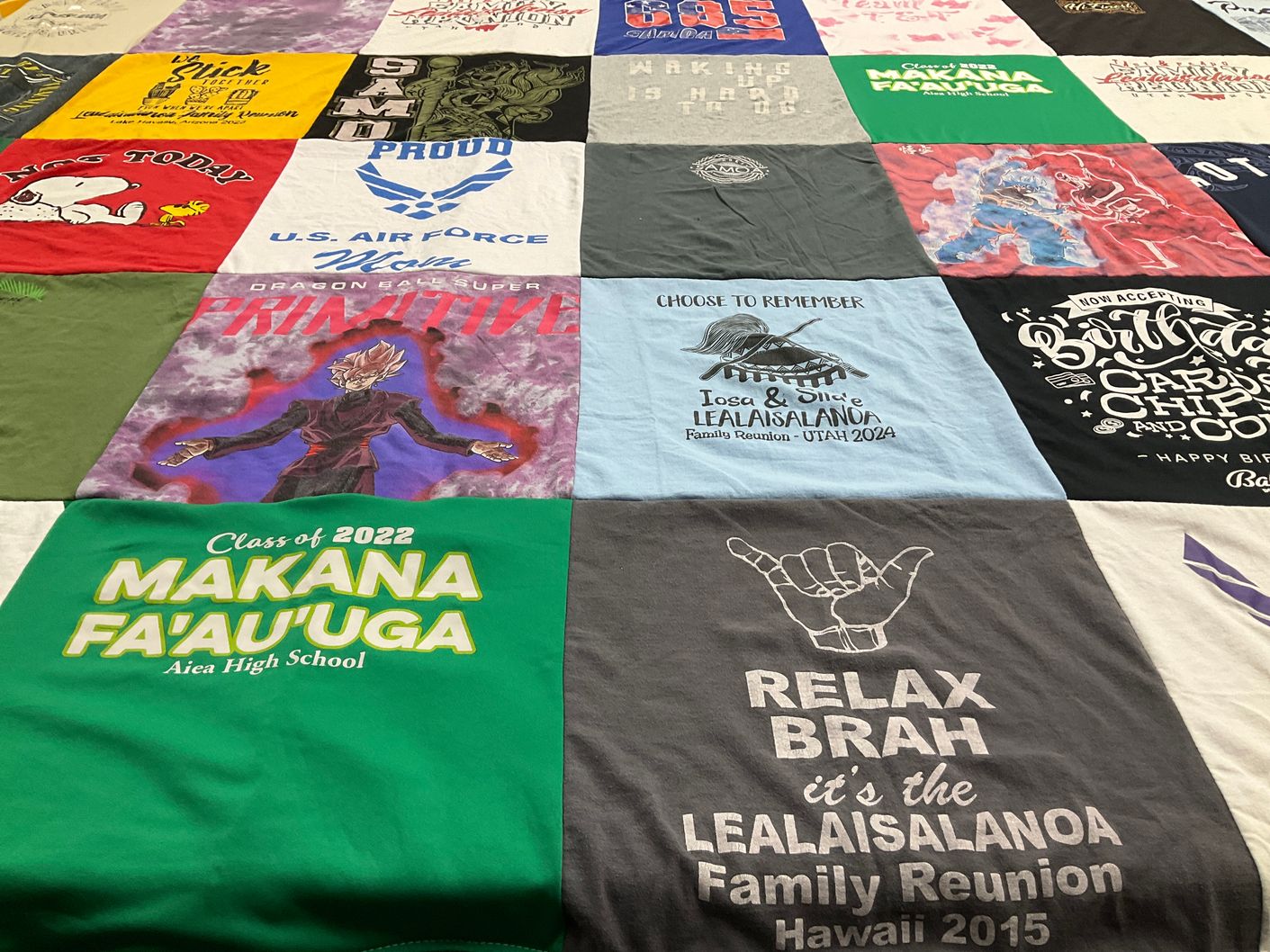 T-shirt quilt from aiea high school by Alapeta from AK