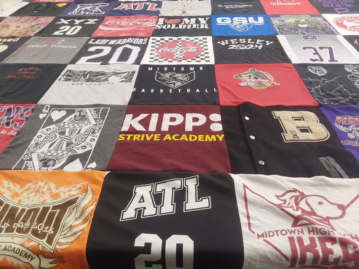 T-shirt quilt from kipp strive academy, midtown high school by Mimie from GA