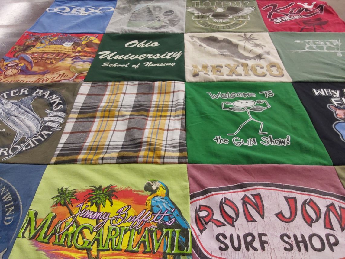 T-shirt quilt from ohio university by Sandra from OH