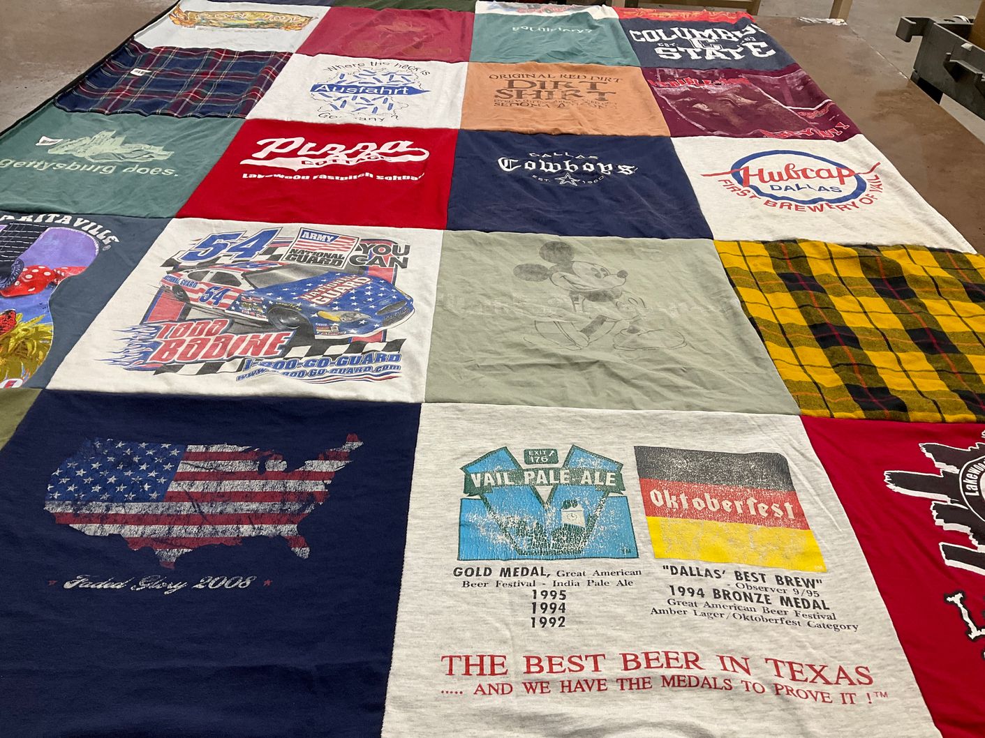 T-shirt quilt featuring dallas cowboys by Sandra from OH