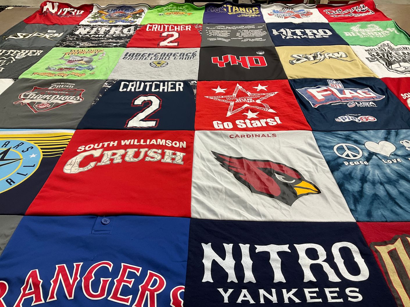 T-shirt quilt featuring nitro yankees, south williamson crush by Christina from TN