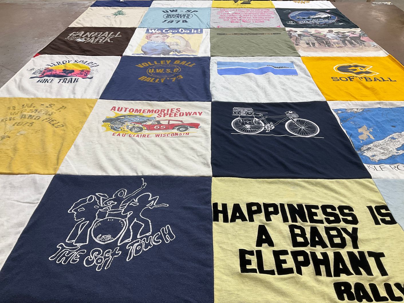 T-shirt quilt from university of wisconsin eau claire by Jay from WI