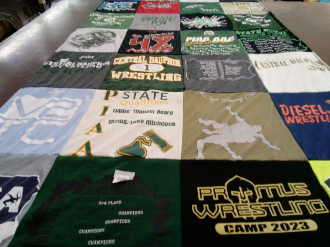 T-shirt quilt from central dauphin high school by Aron from PA