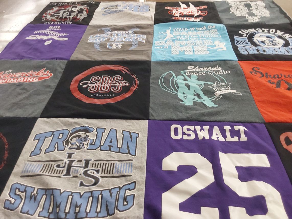 T-shirt quilt from trojan high school by Melissa from PA