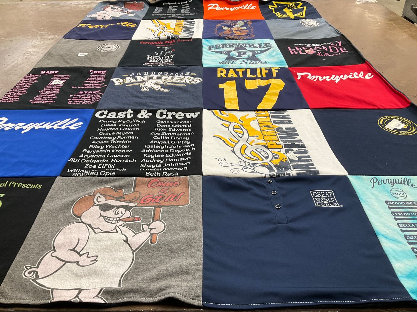 T-shirt quilt from perryville high school by AMANDA from MD