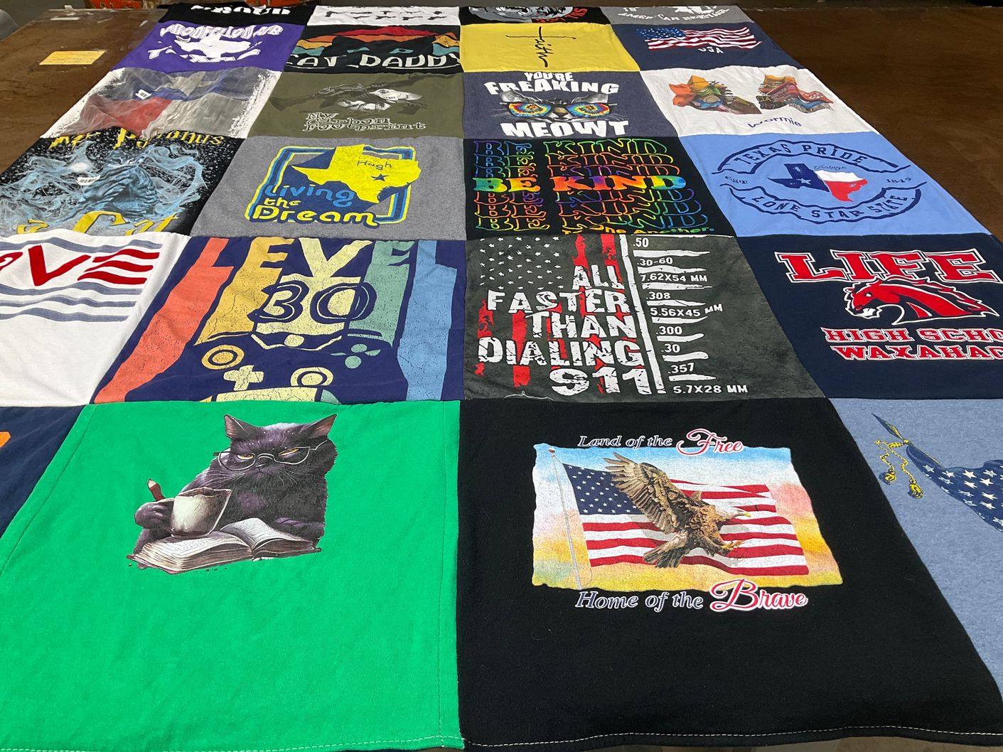 T-shirt quilt from watauga high school by Faith from WI