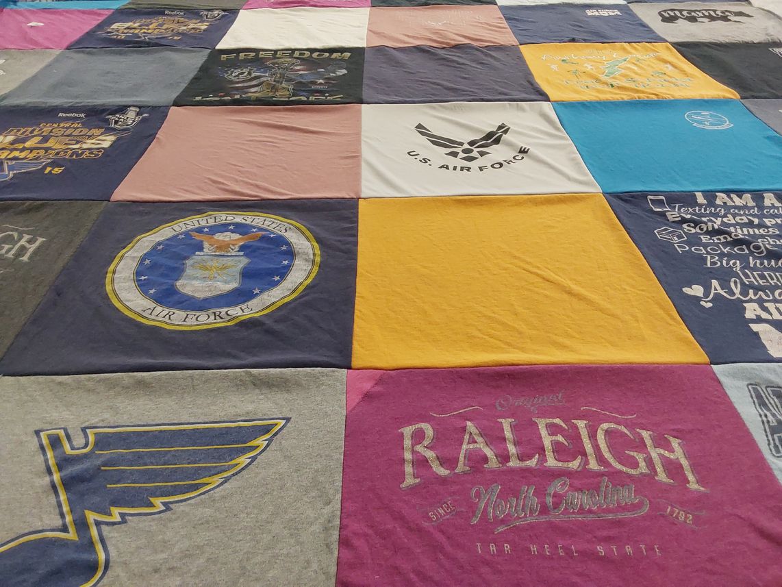 T-shirt quilt featuring st. louis blues by Laura from NY