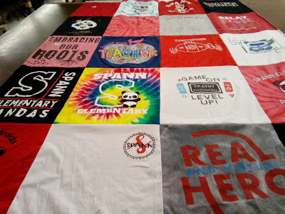 T-shirt quilt from spann elementary school by Mrs. Shawn from SC