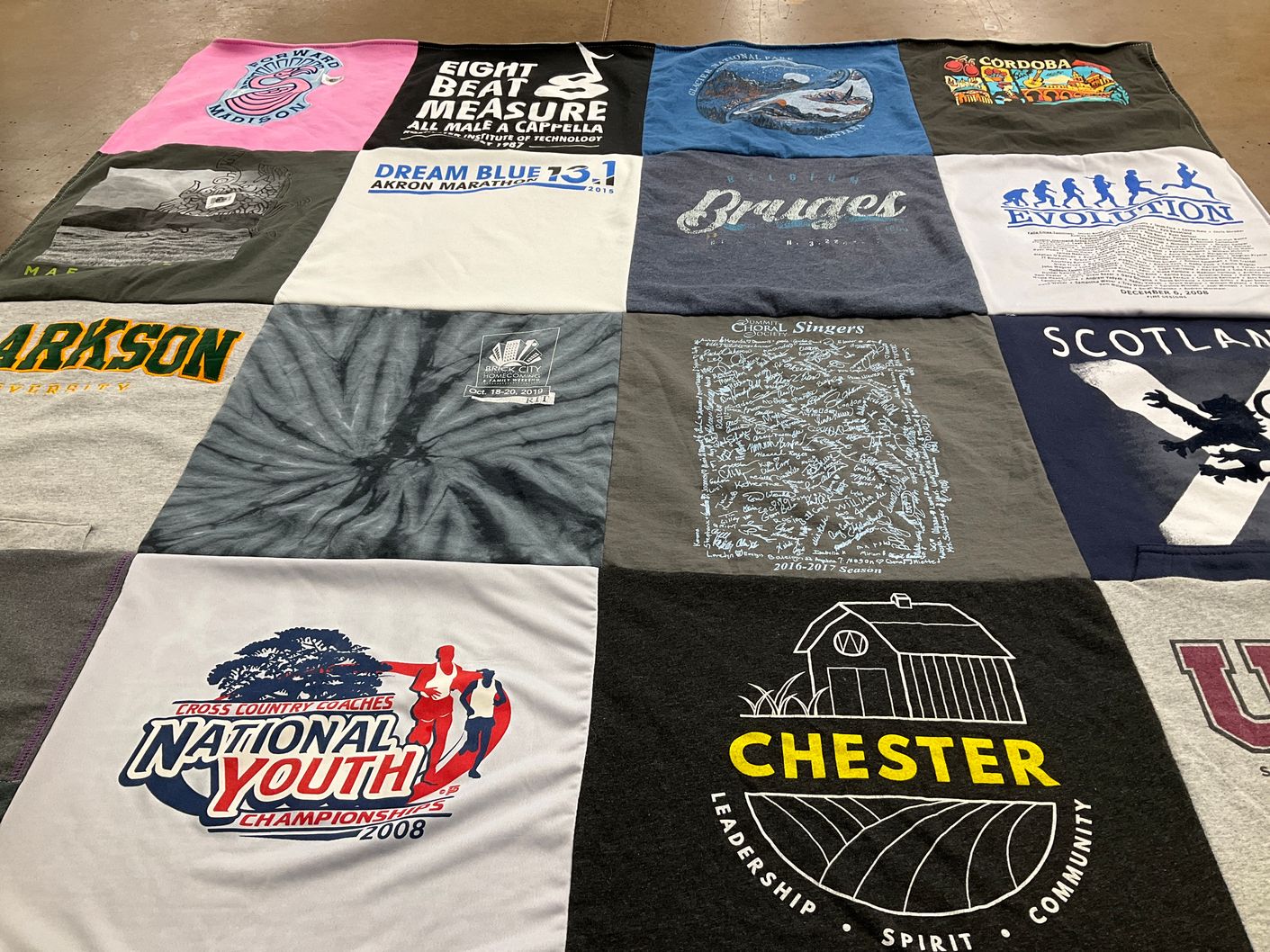 T-shirt quilt from parker university by Karen from OH