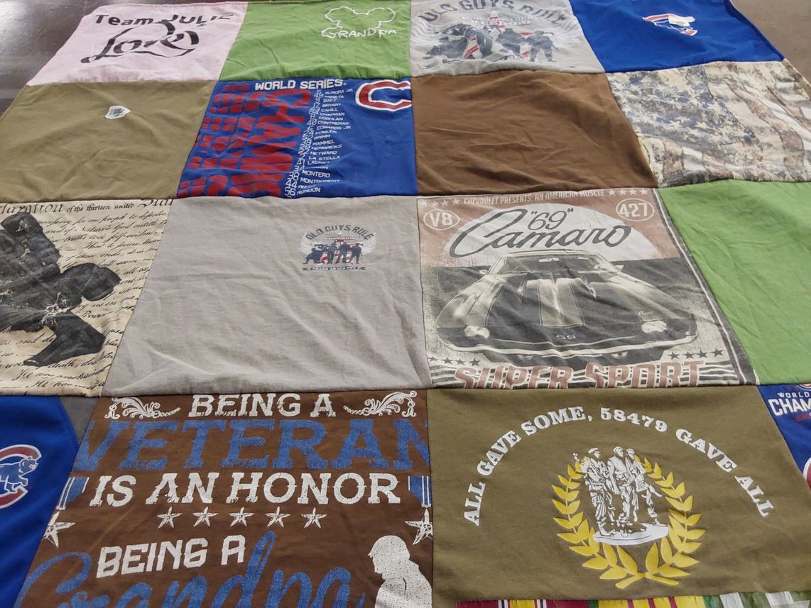 T-shirt quilt featuring chicago cubs by Joanne from IL