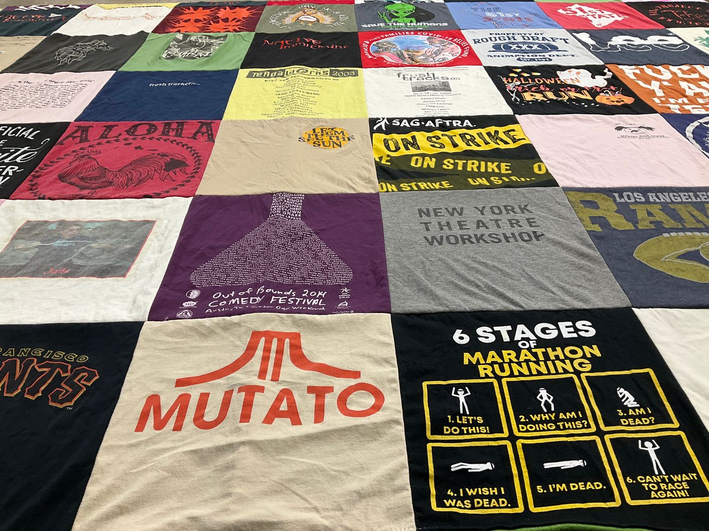 T-shirt quilt featuring san francisco giants by Kristina from CA