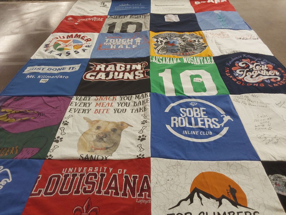T-shirt quilt from university of louisiana by Laksamana from LA