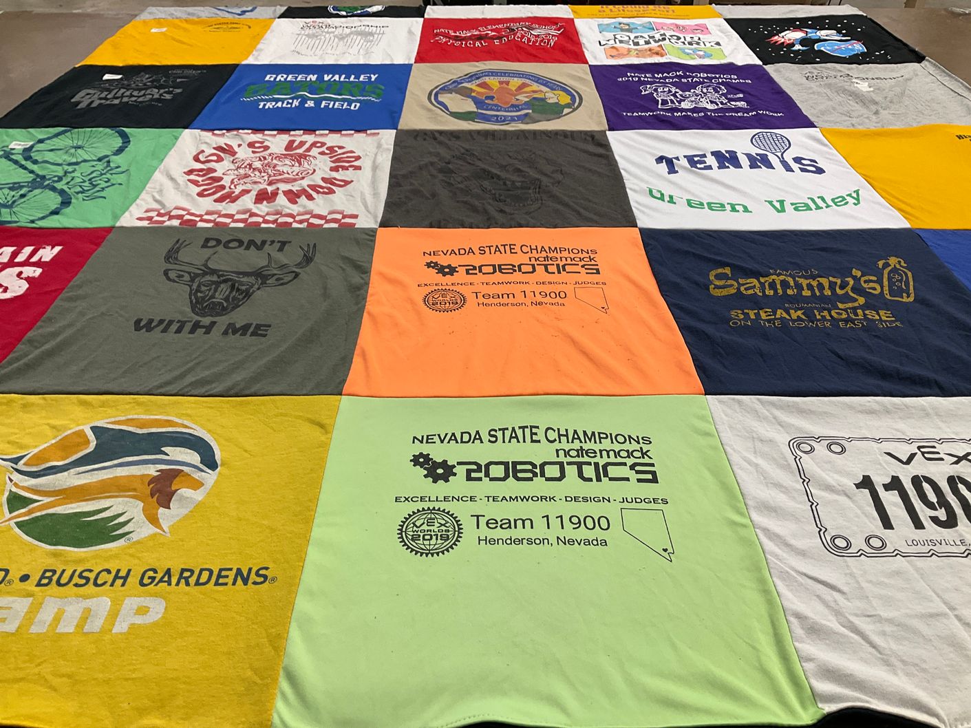 T-shirt quilt from green valley high school by Christina from NV