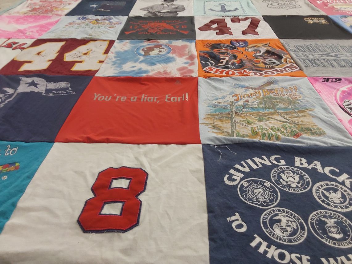 T-shirt quilt featuring >showdown by Brent from TX