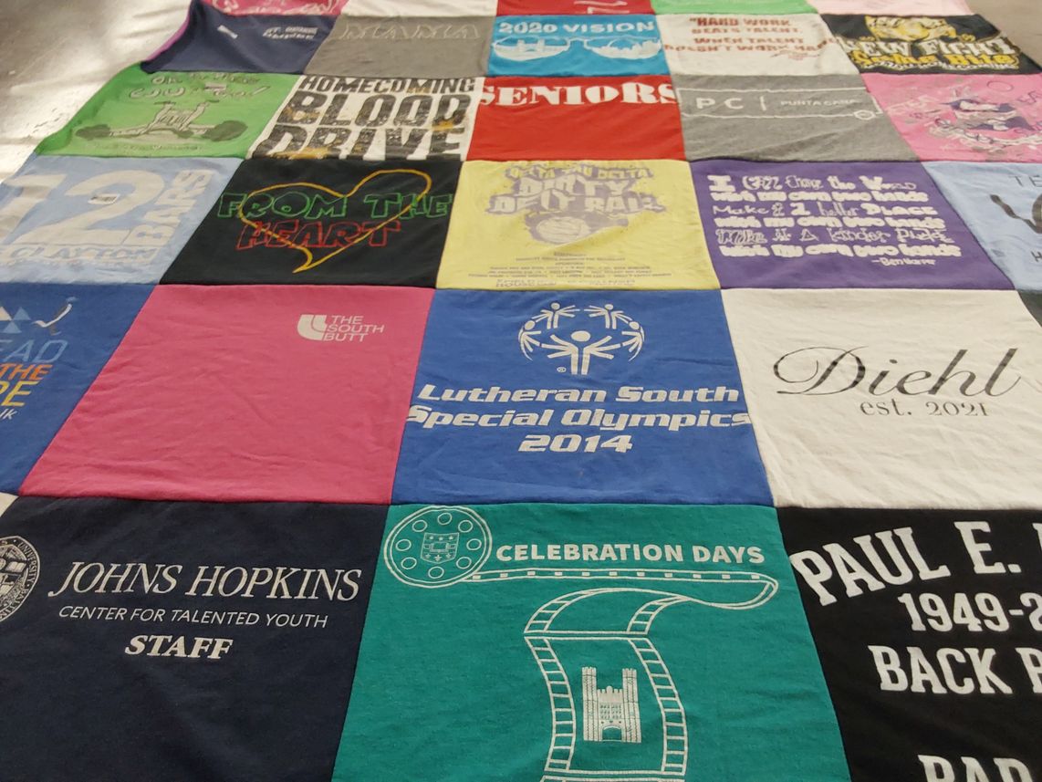 T-shirt quilt from johns hopkins university by Alexa from IL