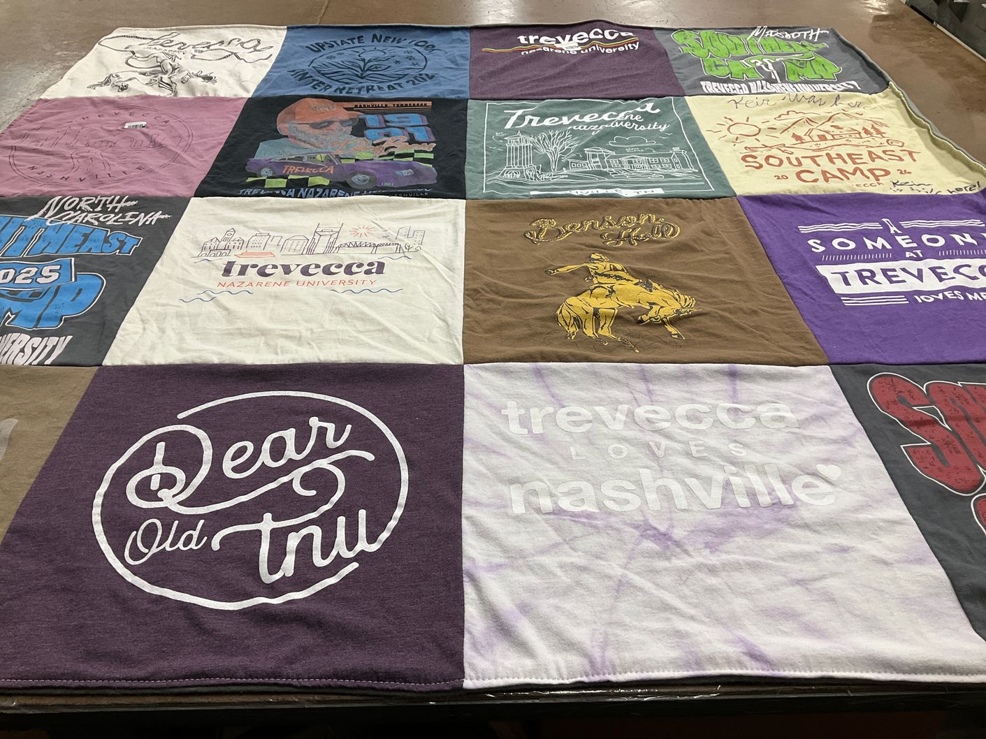 T-shirt quilt from trevecca nazarene university by Melissa from OH