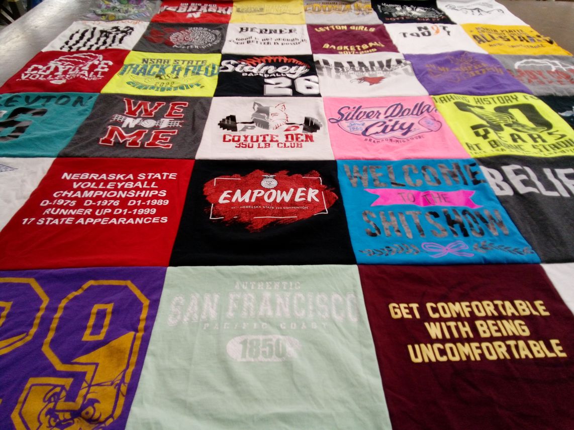 T-shirt quilt from nebraska state university by Tyenne from NE