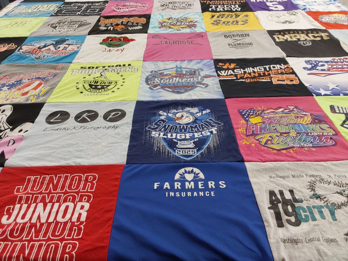 T-shirt quilt featuring washington panthers by Eric from IL