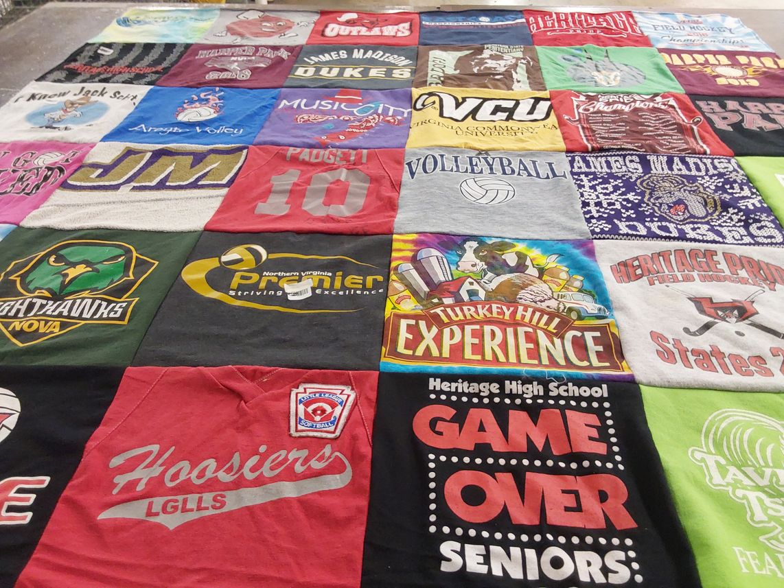 T-shirt quilt from virginia commonwealth university by Heidi from VA