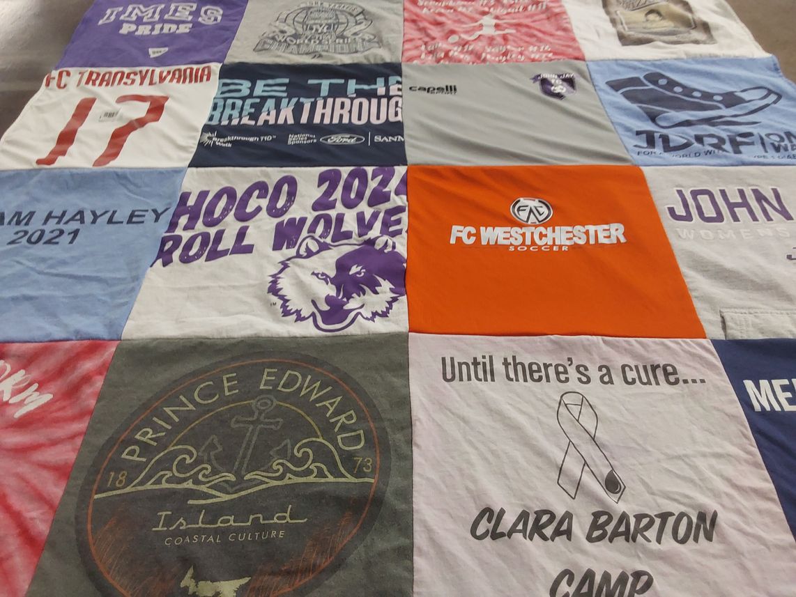 T-shirt quilt featuring fc transylvania, fc westchester soccer by Judith from NY