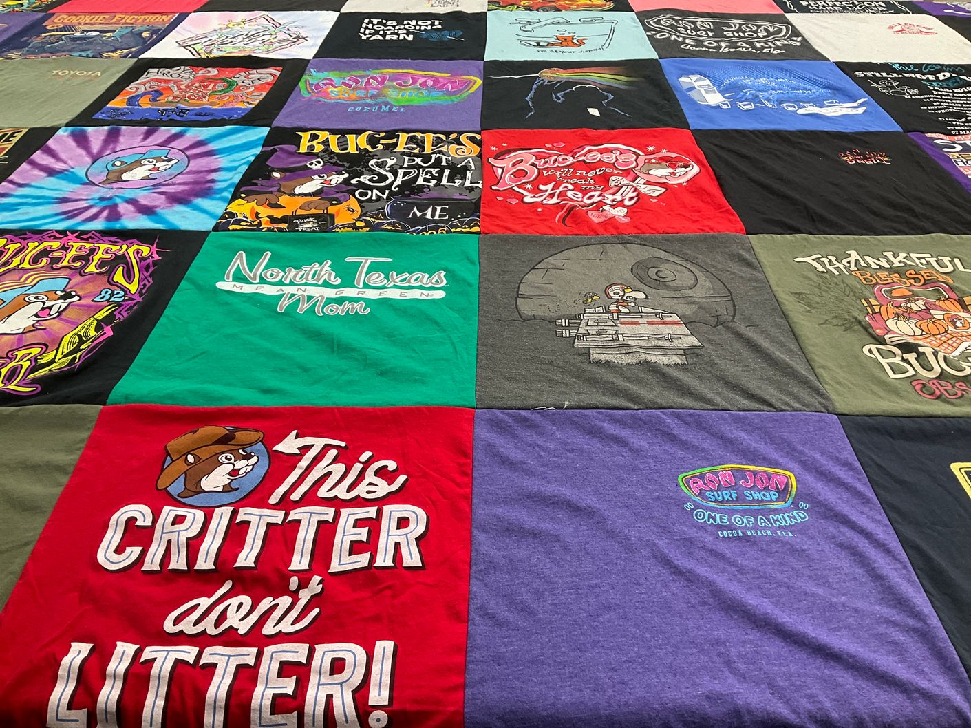 T-shirt quilt from university of north texas by Elissa from TX