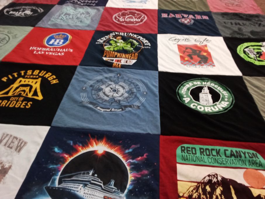 T-shirt quilt from harvard university by Clayton from NY