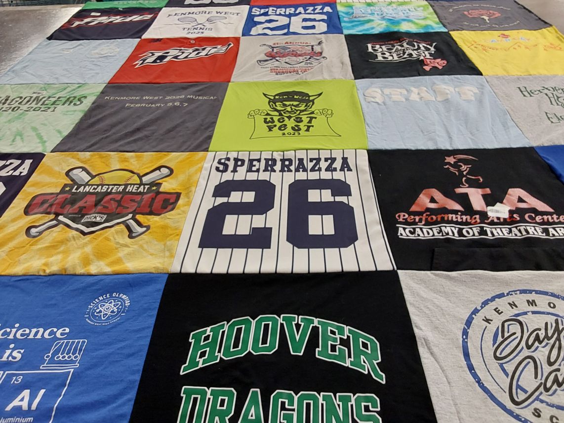 T-shirt quilt featuring lancaster heat, hoover dragons by Susan from NY