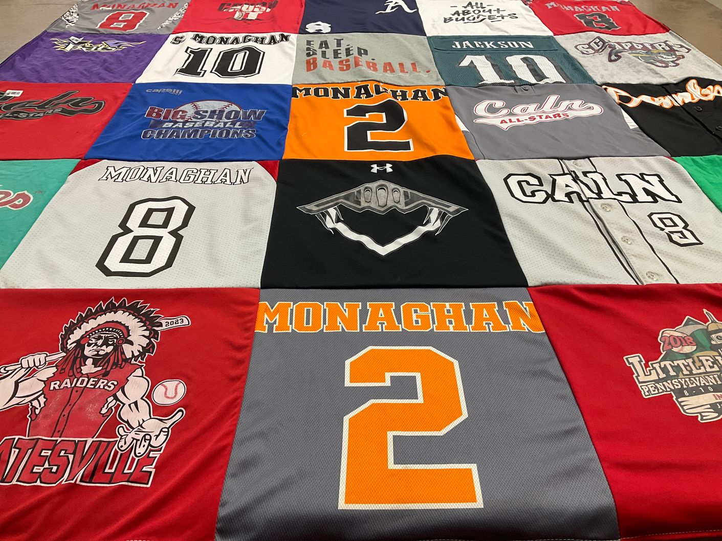 T-shirt quilt featuring caln all-stars, gatesville raiders by Kimberly from PA