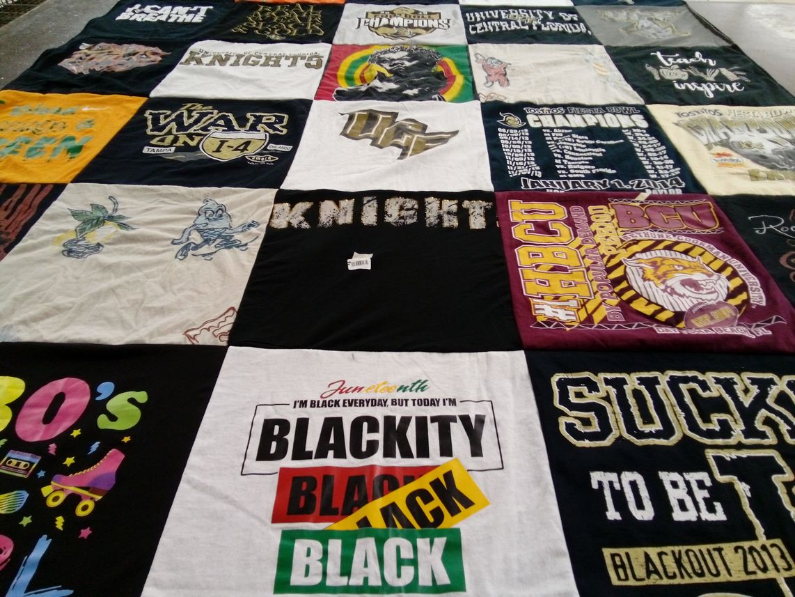 T-shirt quilt from university of central florida, bethune-cookman university by Dawn from FL