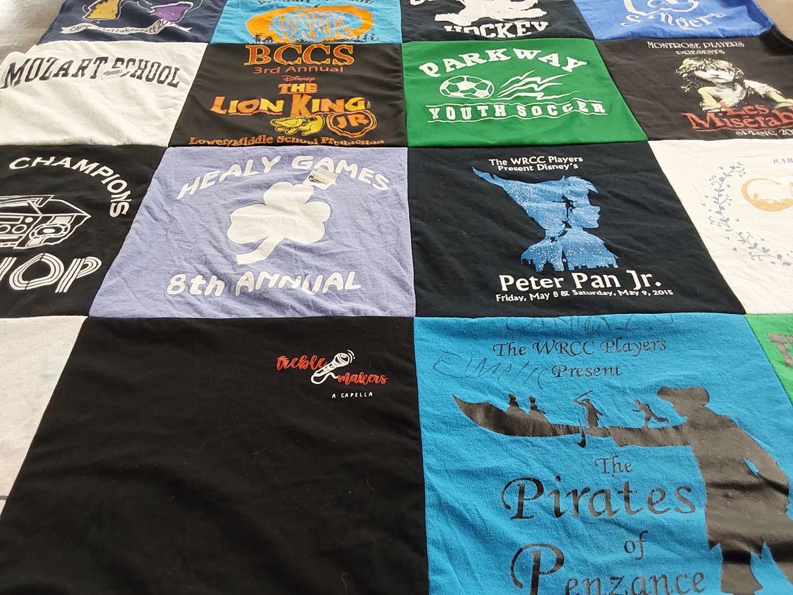 T-shirt quilt featuring parkway youth soccer by Kathryn from MA