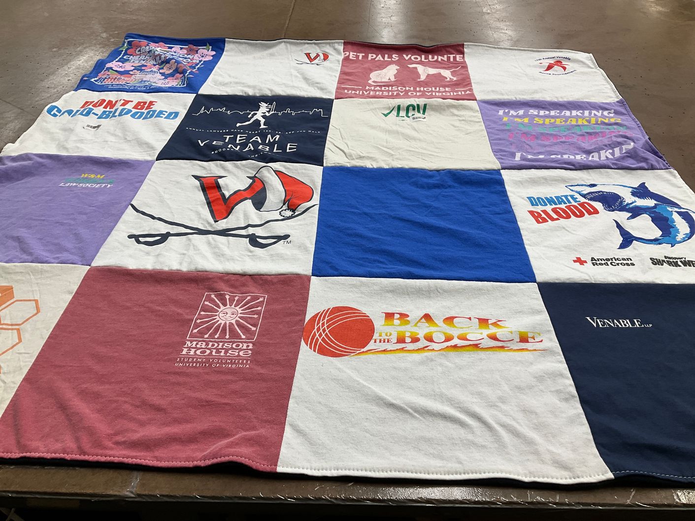 T-shirt quilt from university of virginia by Sarah from VA