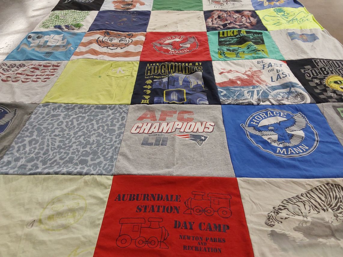 T-shirt quilt featuring new england patriots by Vera from MA