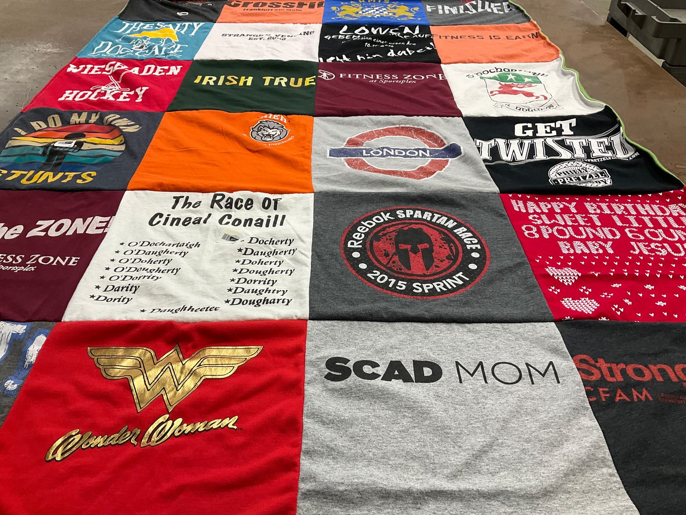 T-shirt quilt from savannah college of art and design by Margaret from VA