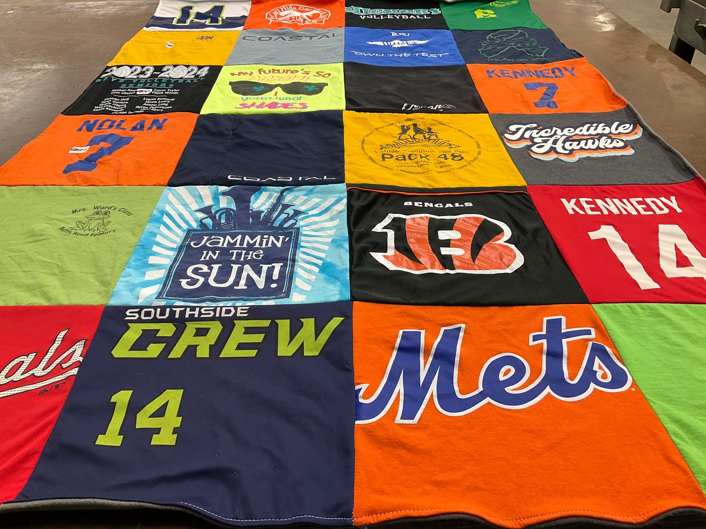 T-shirt quilt featuring >>cincinnati bengals, coastal carolina university by Lindsey from VA