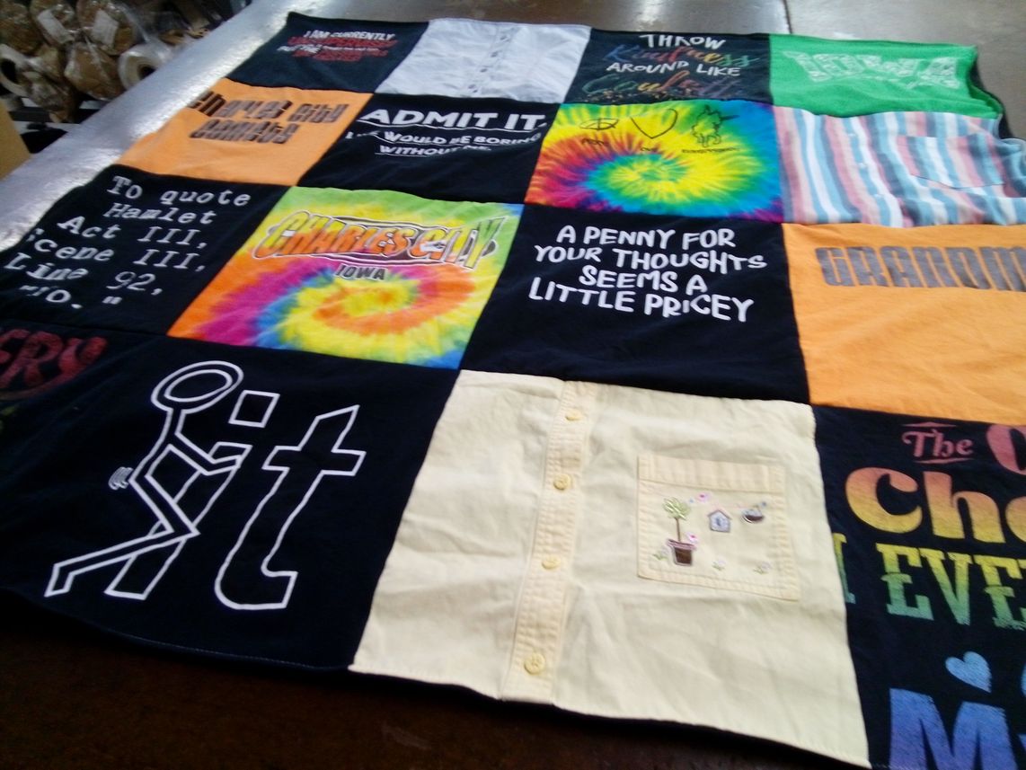 T-shirt quilt from charles city university by Jessica from IA