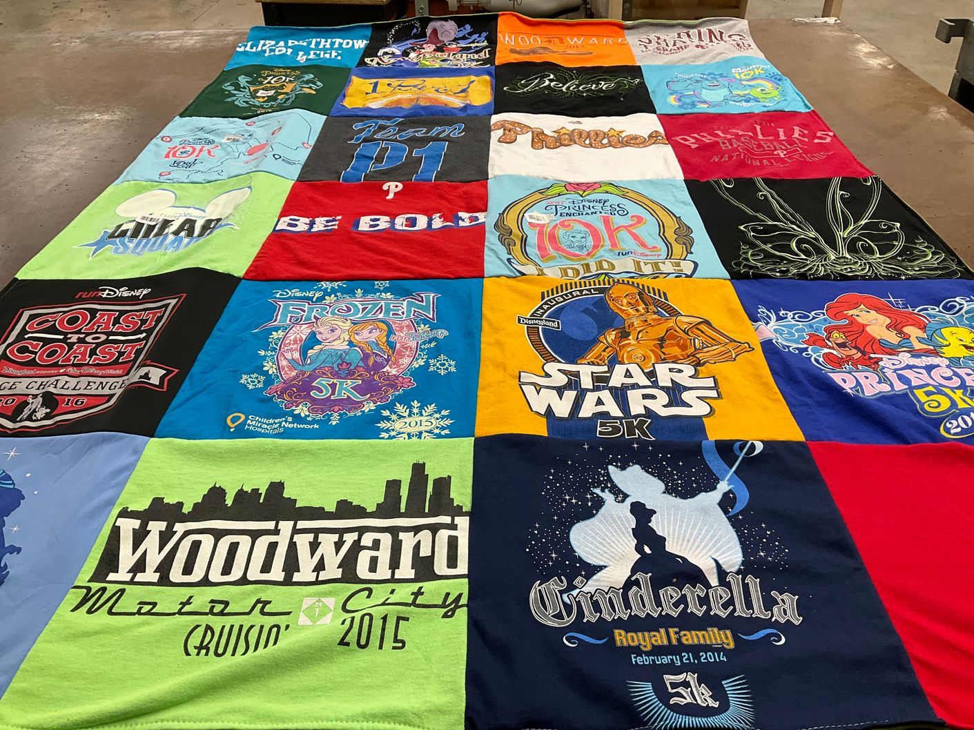 T-shirt quilt featuring philadelphia phillies by Carl from PA