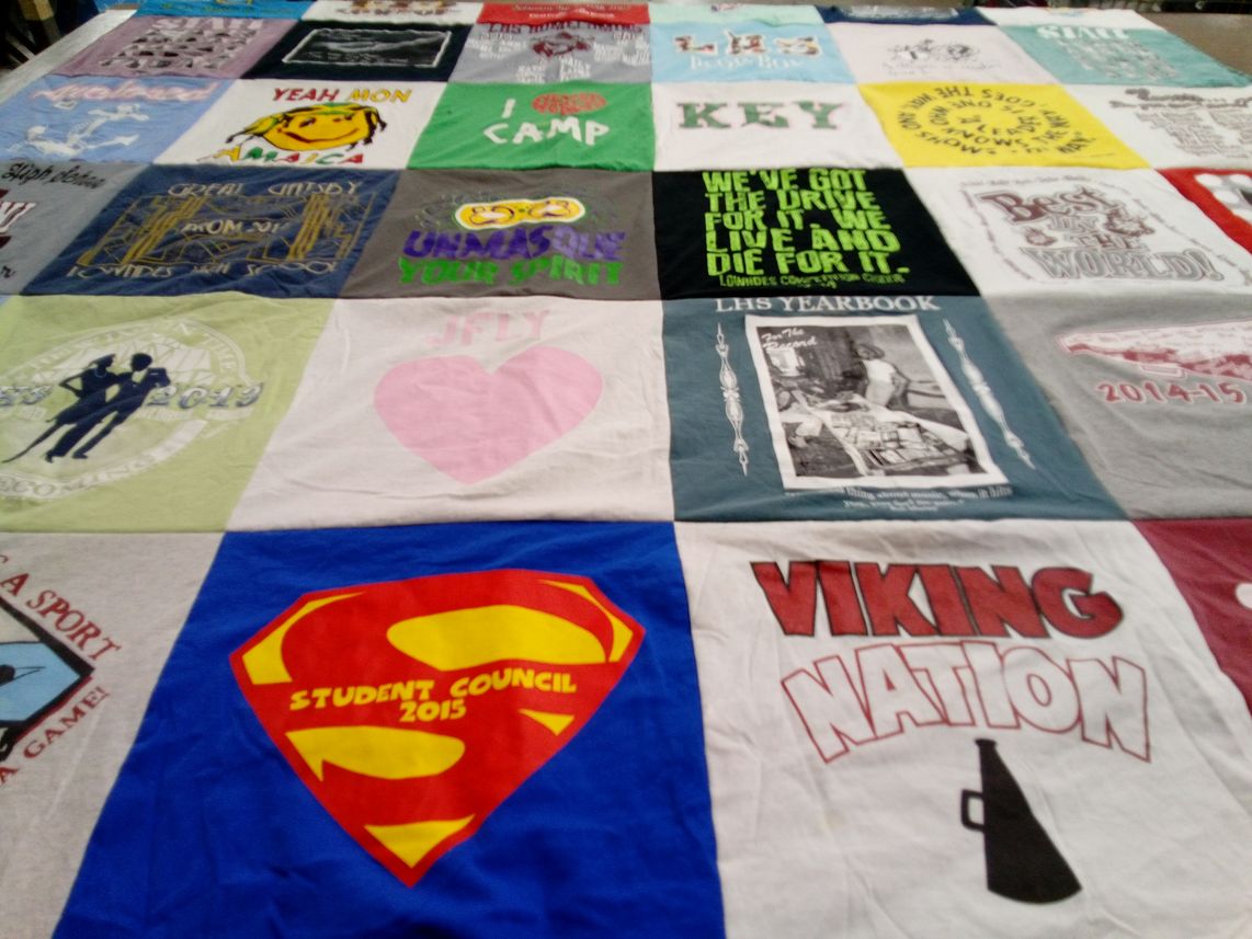 T-shirt quilt featuring viking nation by Jamie from GA